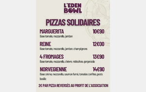 Opération pizzas le vendredi 30/10 (fin du stage de Toussaint)