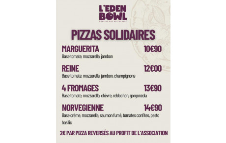 Opération pizzas le vendredi 30/10 (fin du stage de Toussaint)